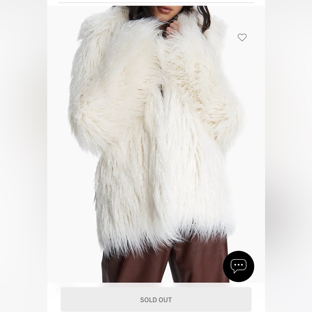 Rag & Bone - Adelyn Mongolian Faux Fur Coat - small - NWT